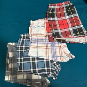 4 pairs plaid women’s pajama Bottoms